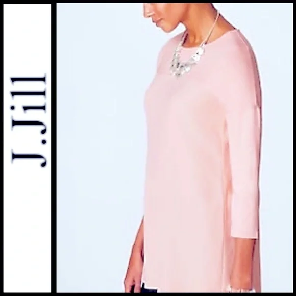 NWT J.Jill Mixed-Media A-Line Tunic in Rosewater - Picture 1 of 4